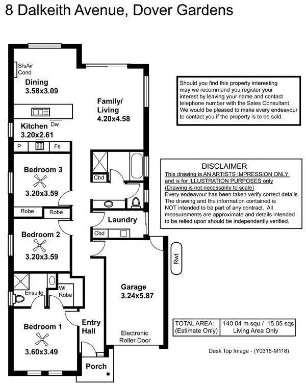 Floorplan of Homely house listing, 8 Dalkeith Avenue, Dover Gardens SA 5048