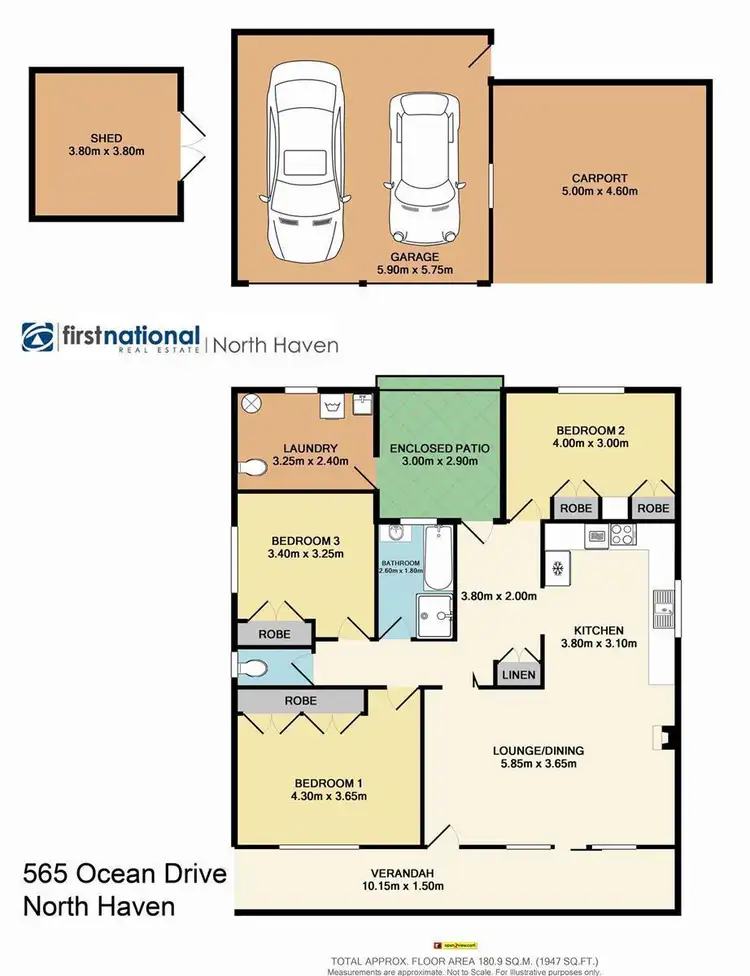 Floorplan of Homely house listing, 565 Ocean Drive, North Haven NSW 2443
