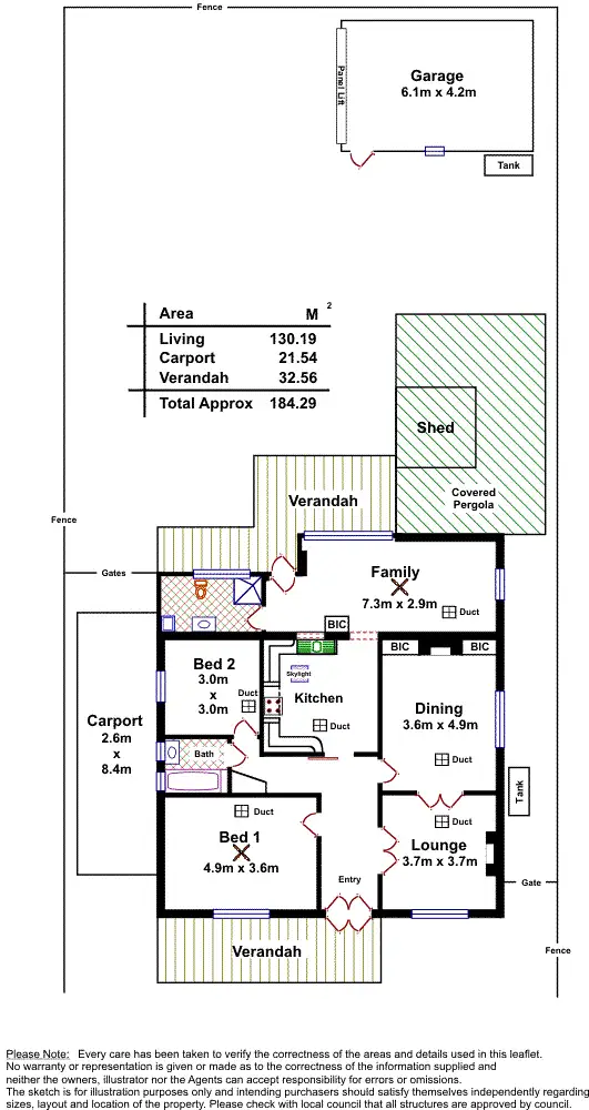Floorplan of Homely house listing, 84 Cumberland Avenue, Cumberland Park SA 5041