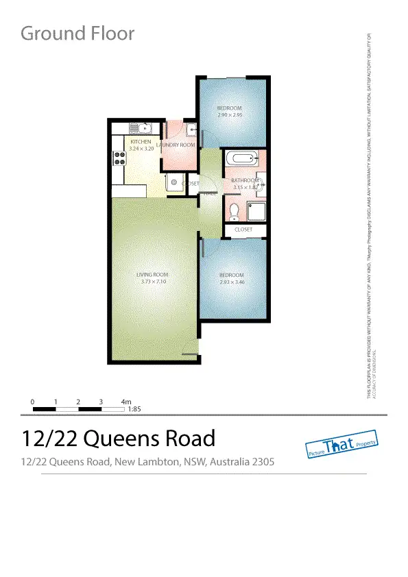 Floorplan of Homely unit listing, 12/22 Queens Road, New Lambton NSW 2305