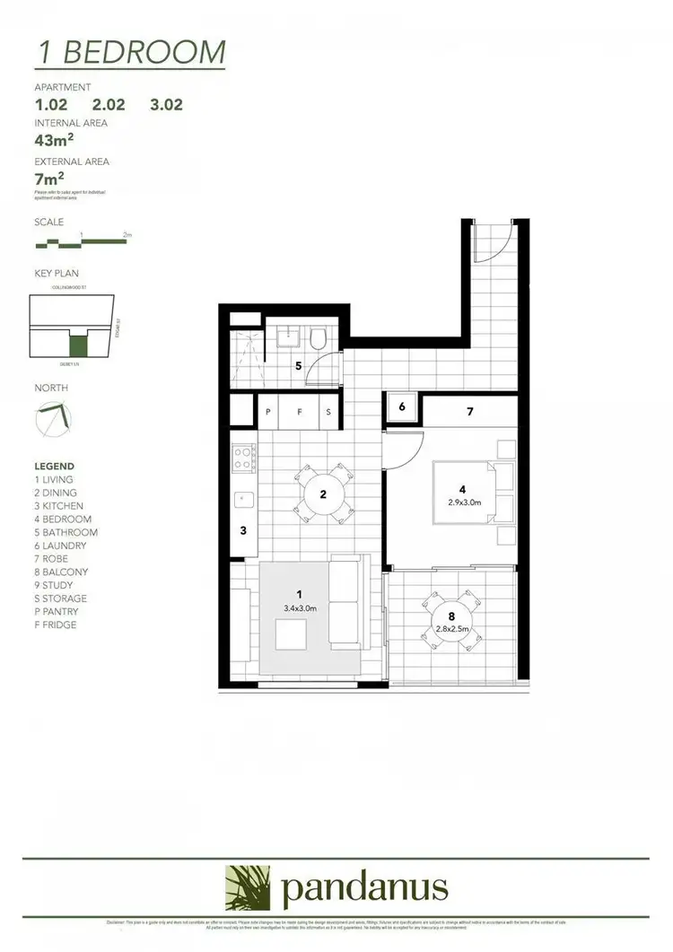 Floorplan of Homely apartment listing, Pandanus 2.02/7 Edgar Street, Coffs Harbour Jetty NSW 2450