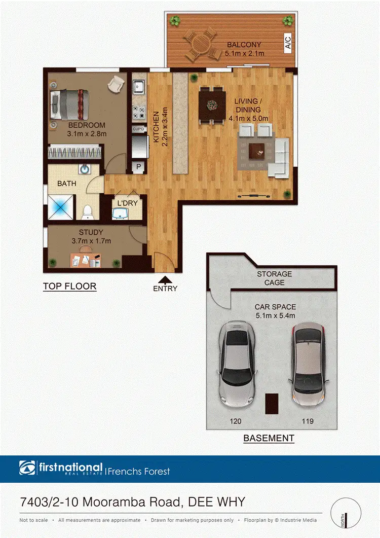 Floorplan of Homely apartment listing, 7403/2-10 Mooramba Road, Dee Why NSW 2099