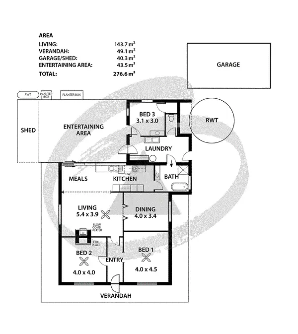 Floorplan of Homely house listing, 17 Aldgate - Strathalbyn Road, Echunga SA 5153