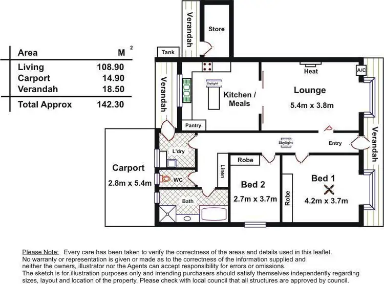 Floorplan of Homely unit listing, 1/201 Belair Road, Torrens Park SA 5062