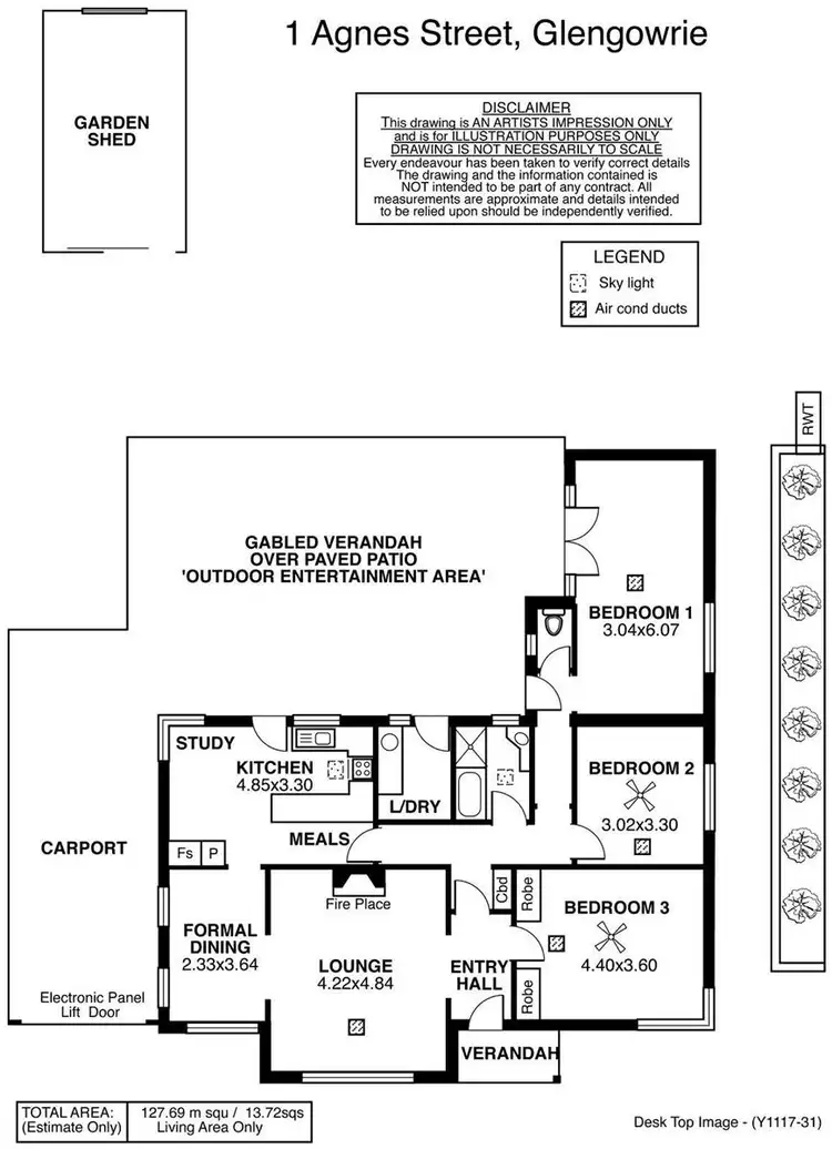 Floorplan of Homely house listing, 1 Agnes Street, Glengowrie SA 5044