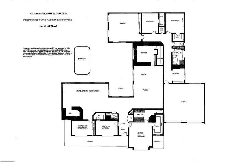 Floorplan of Homely house listing, 20 Baringa Court, Leopold VIC 3224