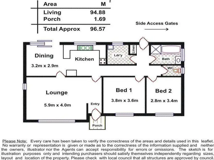 Floorplan of Homely house listing, 1 Kathryn Drive, Morphett Vale SA 5162