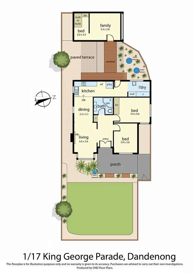 Floorplan of Homely house listing, 1/17 King George Parade, Dandenong VIC 3175