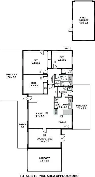 Floorplan of Homely house listing, 68 Capella Drive, Hallett Cove SA 5158