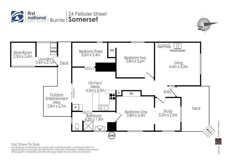 Floorplan of Homely house listing, 1/24 Pelissier Street, Somerset TAS 7322