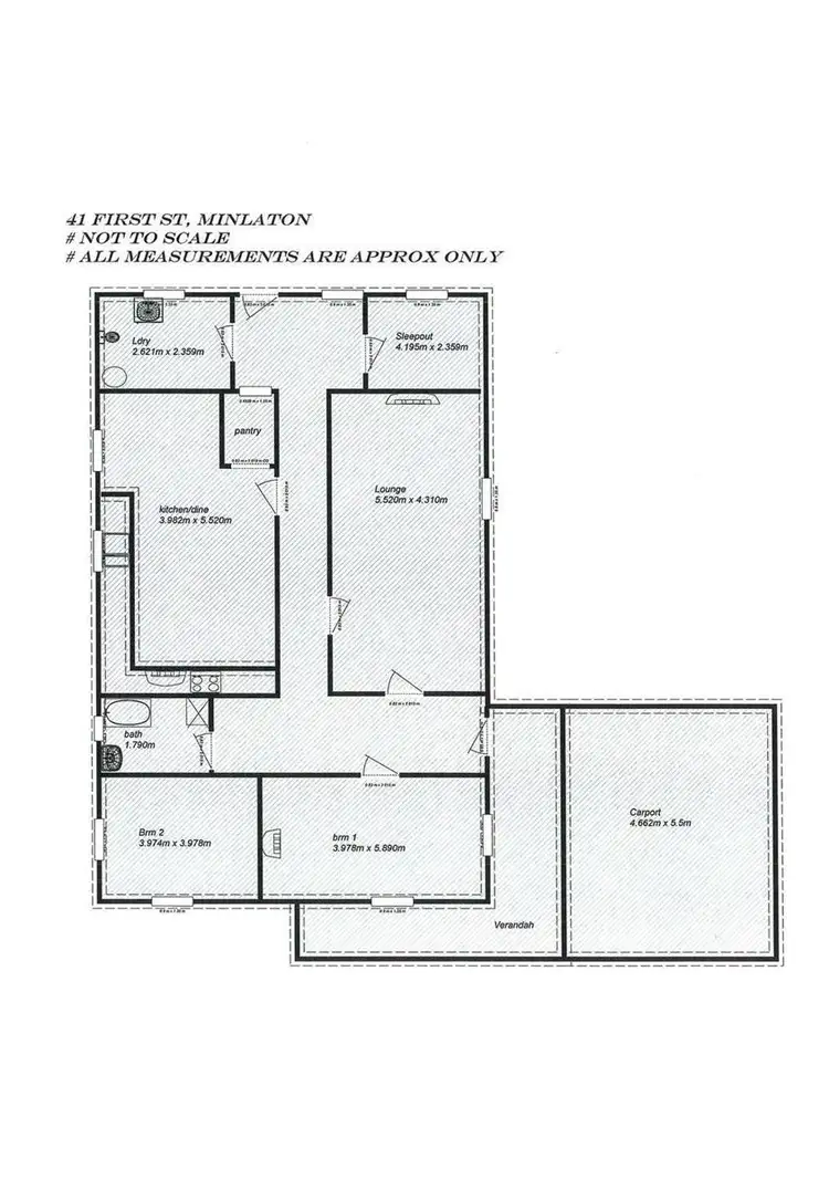 Floorplan of Homely house listing, 41 First Street, Minlaton SA 5575