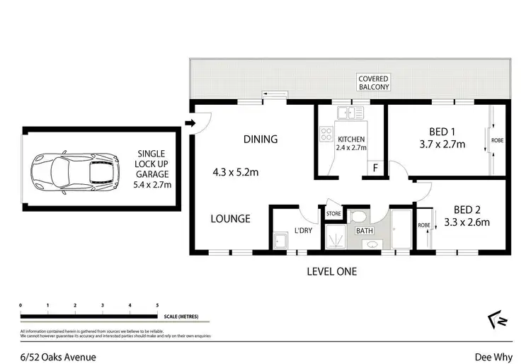 Floorplan of Homely unit listing, 6/52 Oaks Avenue, Dee Why NSW 2099