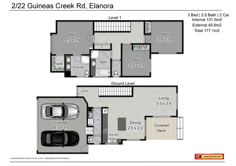Floorplan of Homely townhouse listing, 2/22 Guineas Creek Road, Currumbin Waters QLD 4223