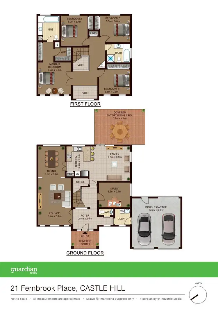 Floorplan of Homely house listing, 21 Fernbrook Place, Castle Hill NSW 2154