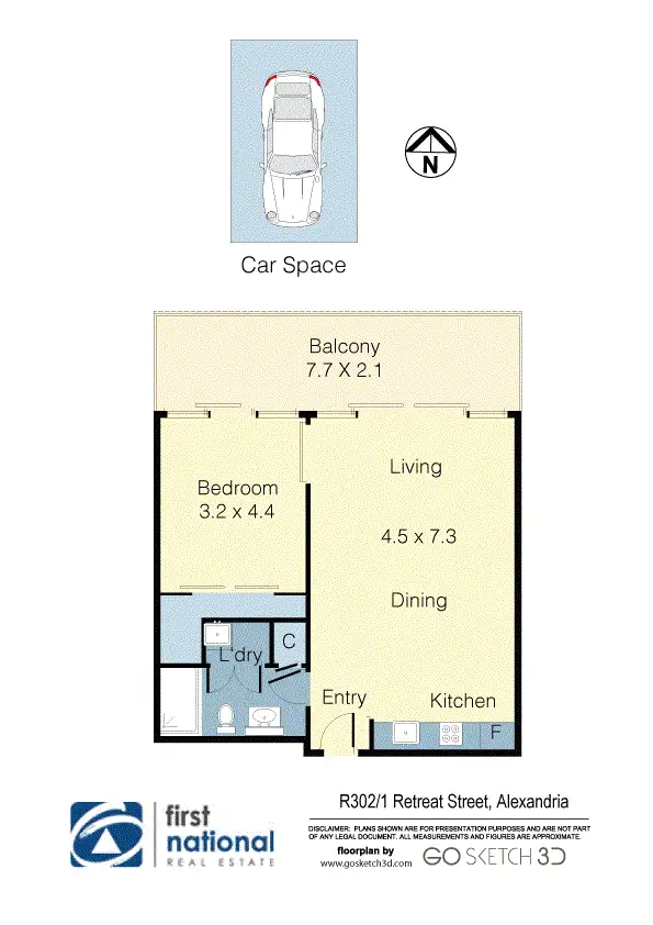 Floorplan of Homely apartment listing, R302/1 Retreat Street, Alexandria NSW 2015