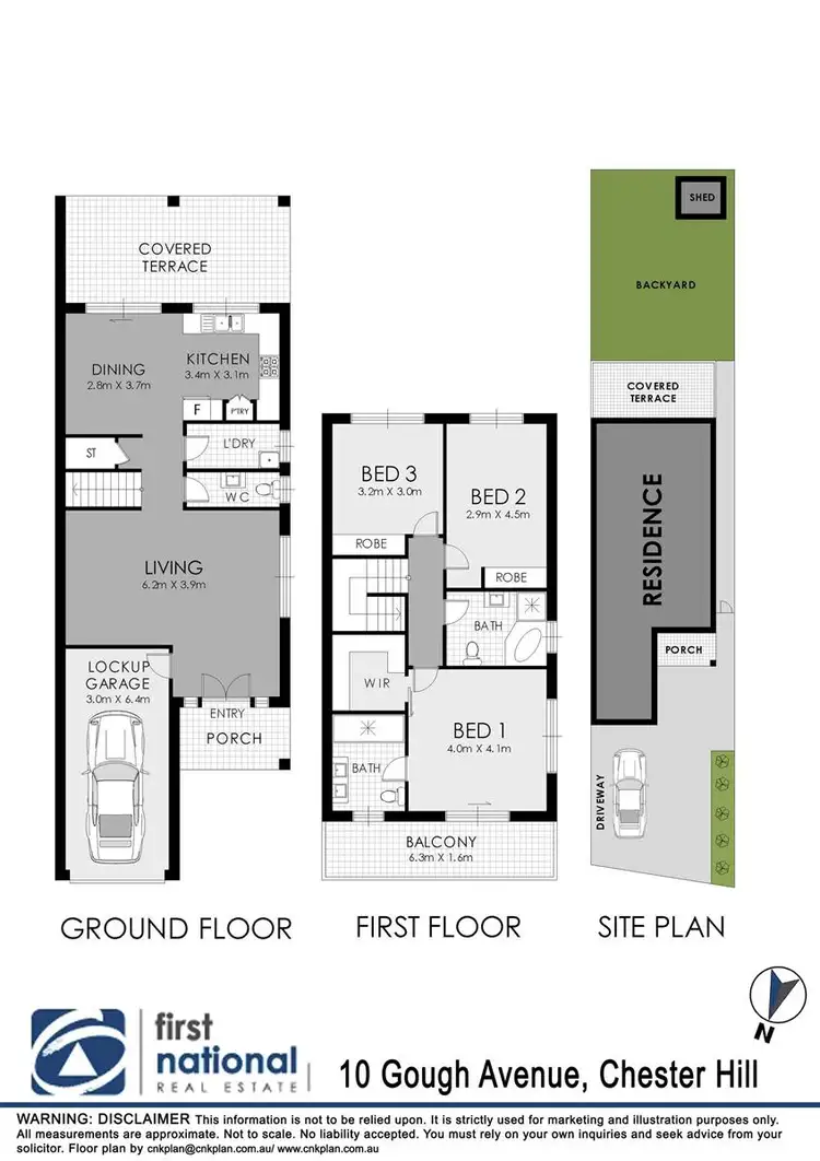Floorplan of Homely semi-detached listing, 10 Gough Avenue, Chester Hill NSW 2162