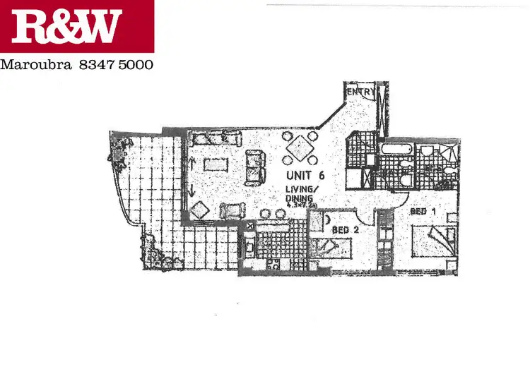 Floorplan of Homely apartment listing, 606/98-102 Maroubra Road, Maroubra NSW 2035