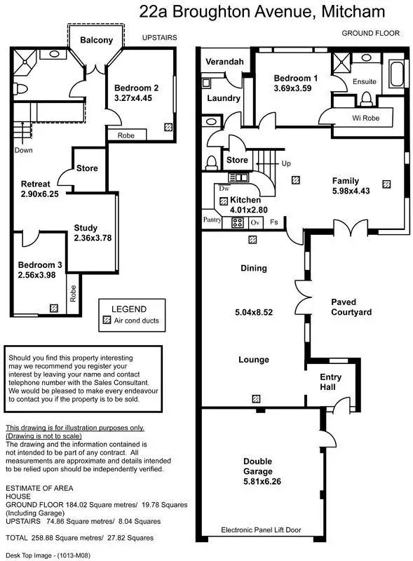 Floorplan of Homely townhouse listing, 6/22A Broughton Avenue, Mitcham SA 5062