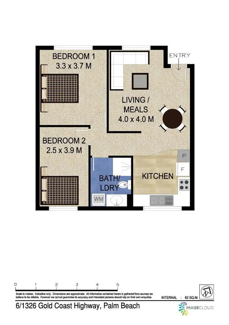Floorplan of Homely unit listing, 6/1326 Gold Coast Highway, Palm Beach QLD 4221