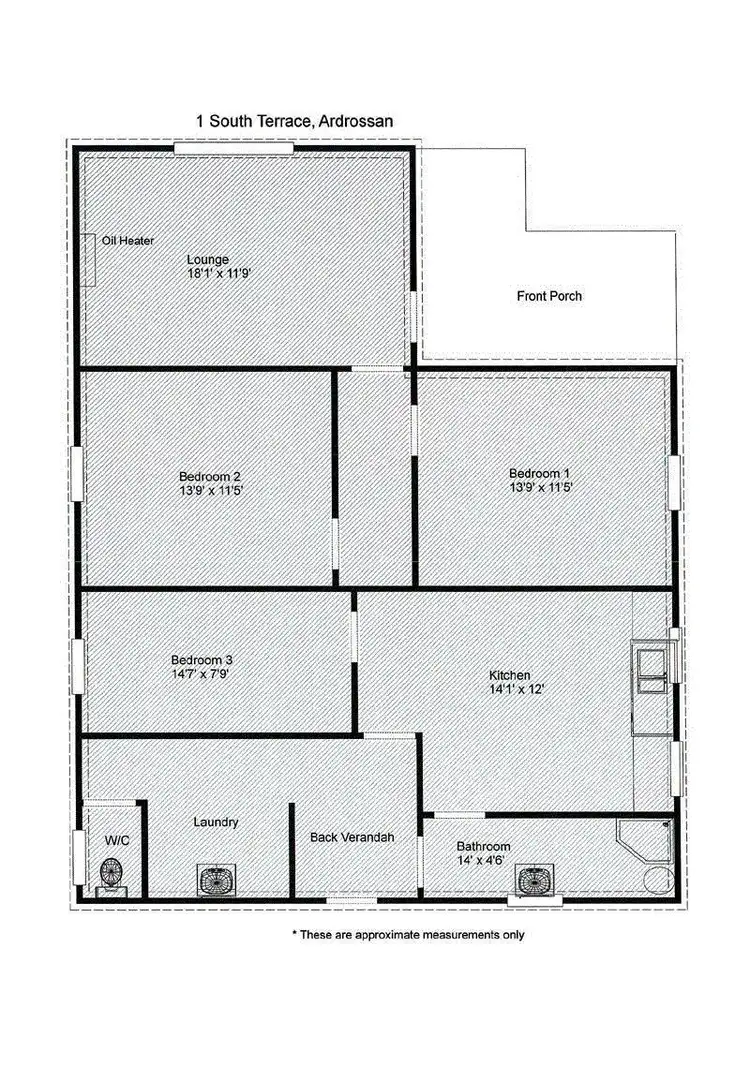 Floorplan of Homely house listing, 1 South Terrace, Ardrossan SA 5571