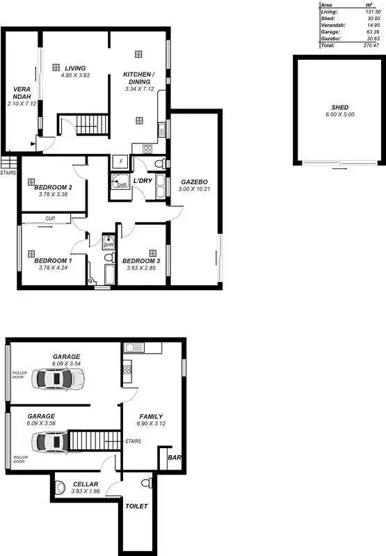 Floorplan of Homely house listing, 7 Gulfview Drive, Rostrevor SA 5073