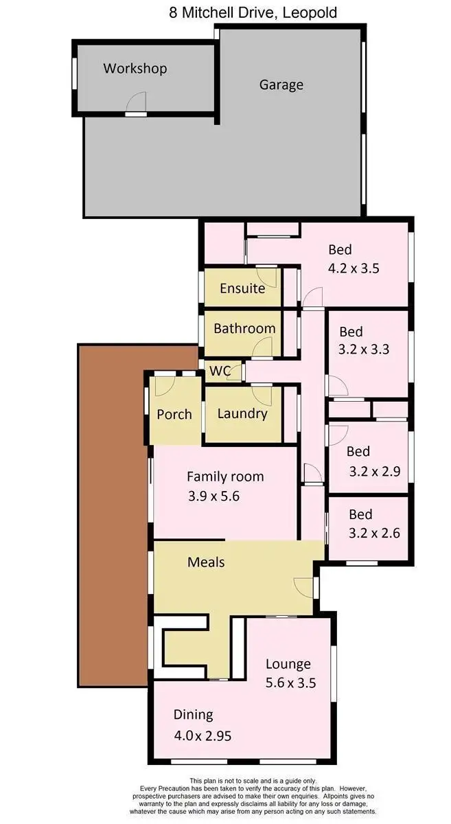 Floorplan of Homely house listing, 8 Mitchell Drive, Leopold VIC 3224