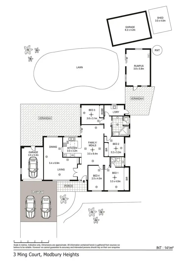 Floorplan of Homely house listing, 3 Ming Court, Modbury Heights SA 5092