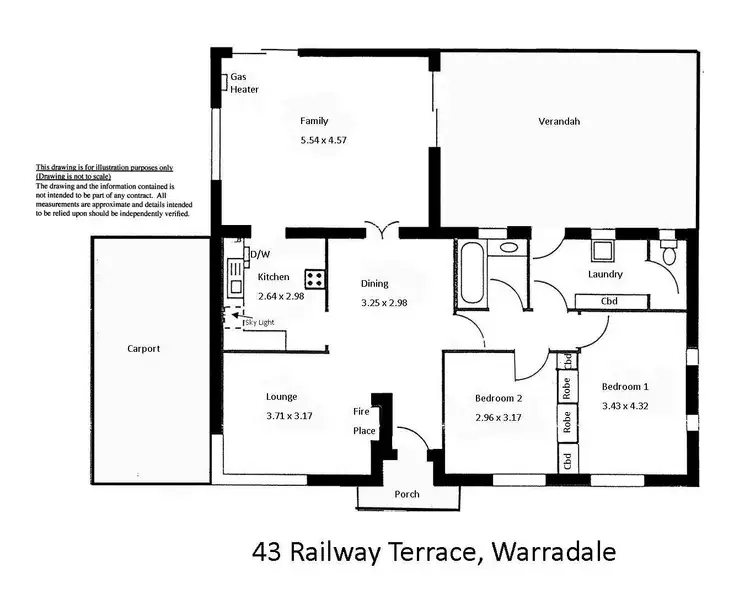 Floorplan of Homely house listing, 43 Railway Terrace, Warradale SA 5046