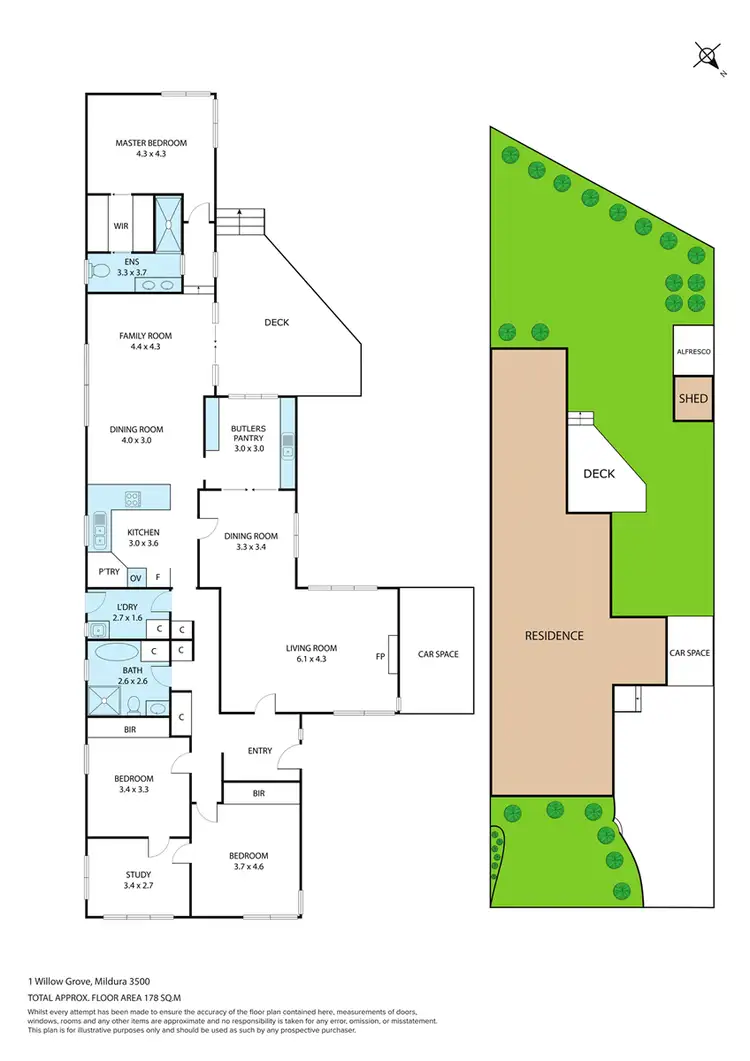 Floorplan of Homely house listing, 1 Willow Grove, Mildura VIC 3500