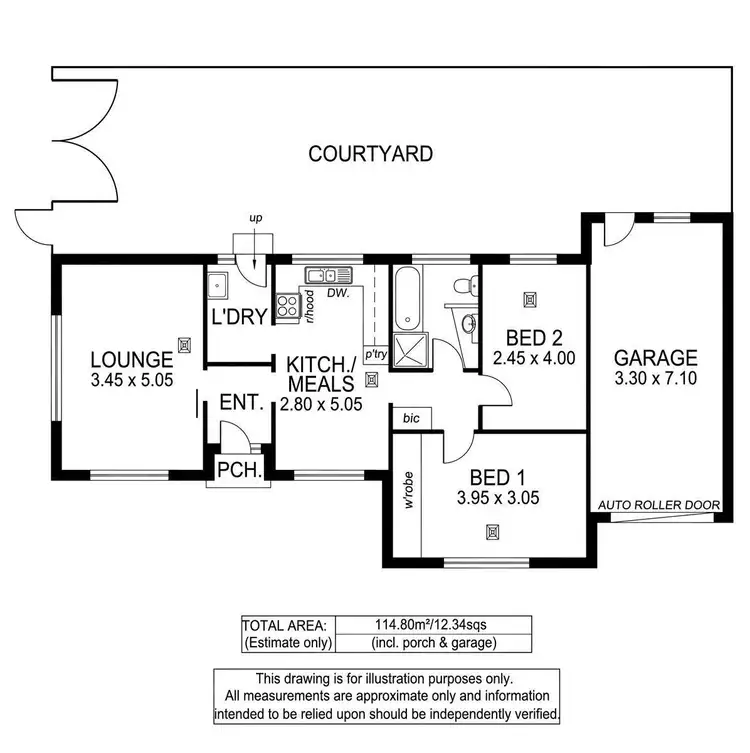 Floorplan of Homely unit listing, 1/6 First Avenue, Warradale SA 5046