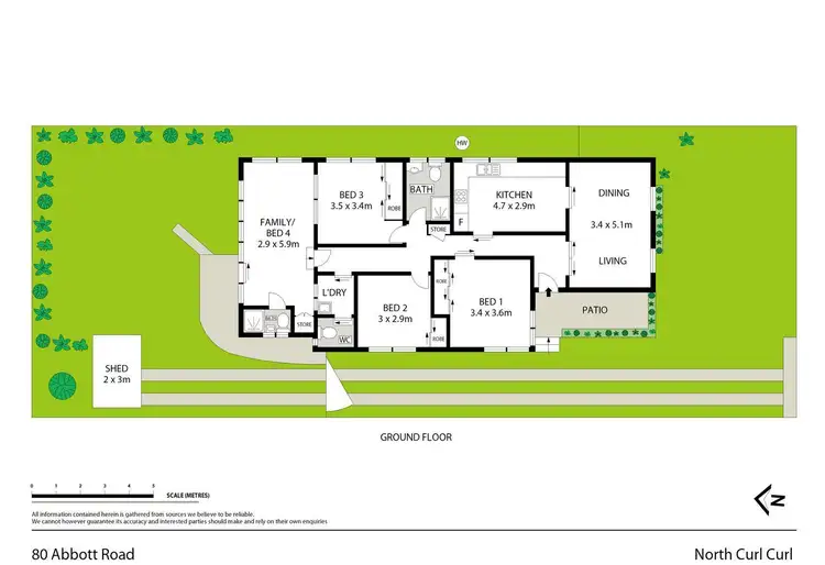 Floorplan of Homely house listing, 80 Abbott Road, North Curl Curl NSW 2099