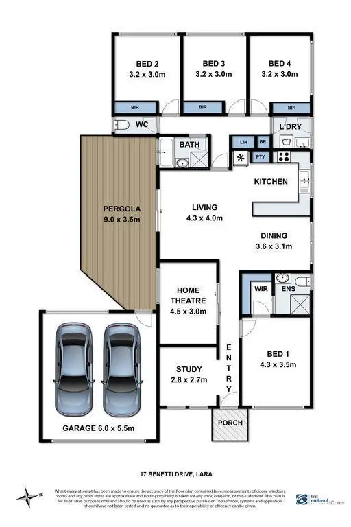 Floorplan of Homely house listing, 17 Benetti Drive, Lara VIC 3212