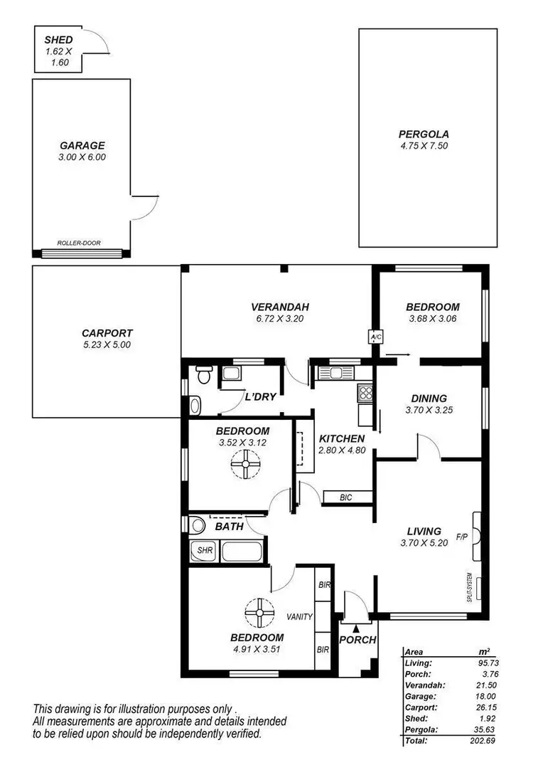 Floorplan of Homely house listing, 3 Birkinshaw Avenue, Manningham SA 5086