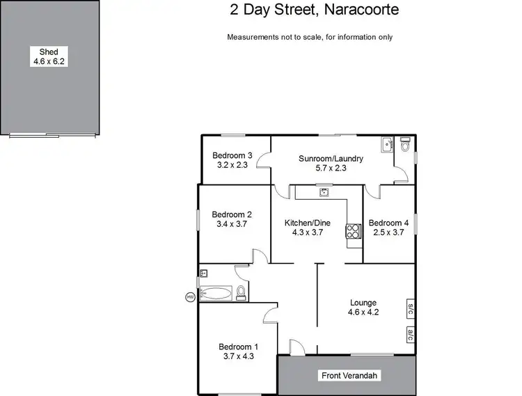 Floorplan of Homely house listing, 2 Day Street, Naracoorte SA 5271