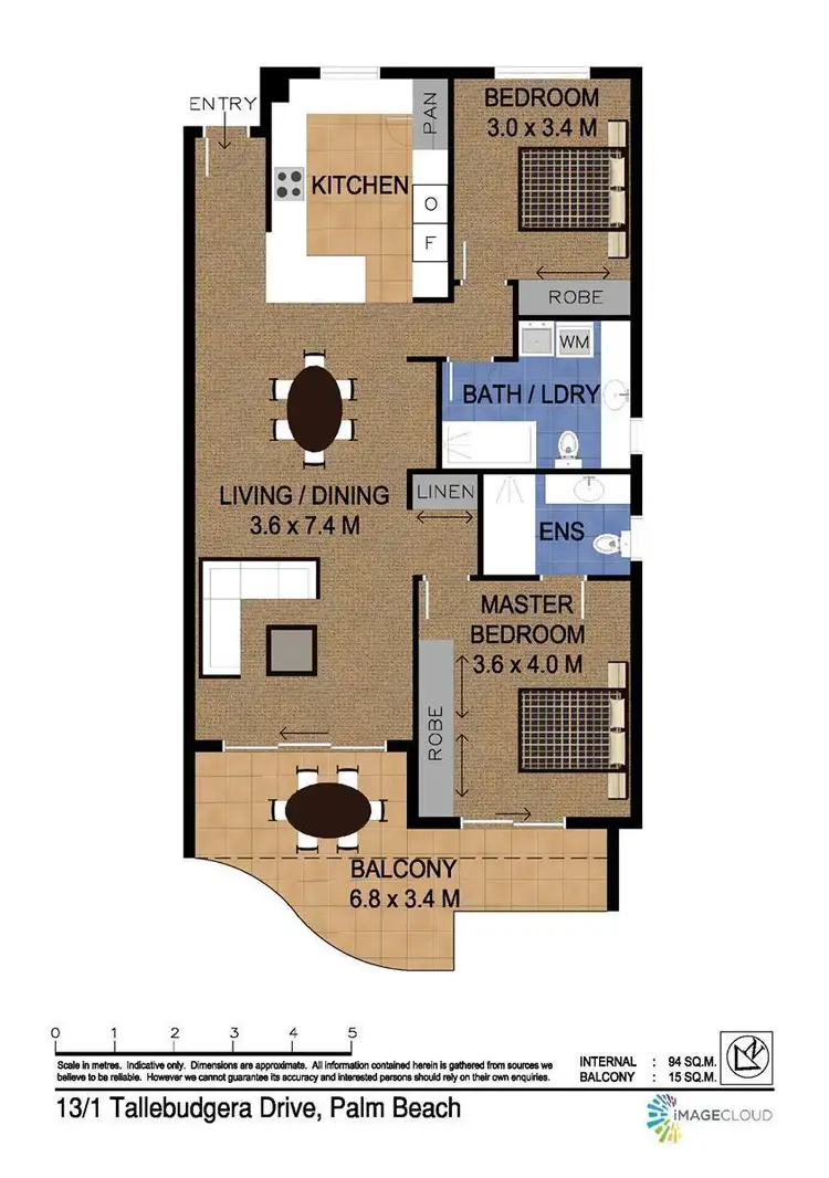 Floorplan of Homely unit listing, 13/1 Tallebudgera Drive, Palm Beach QLD 4221