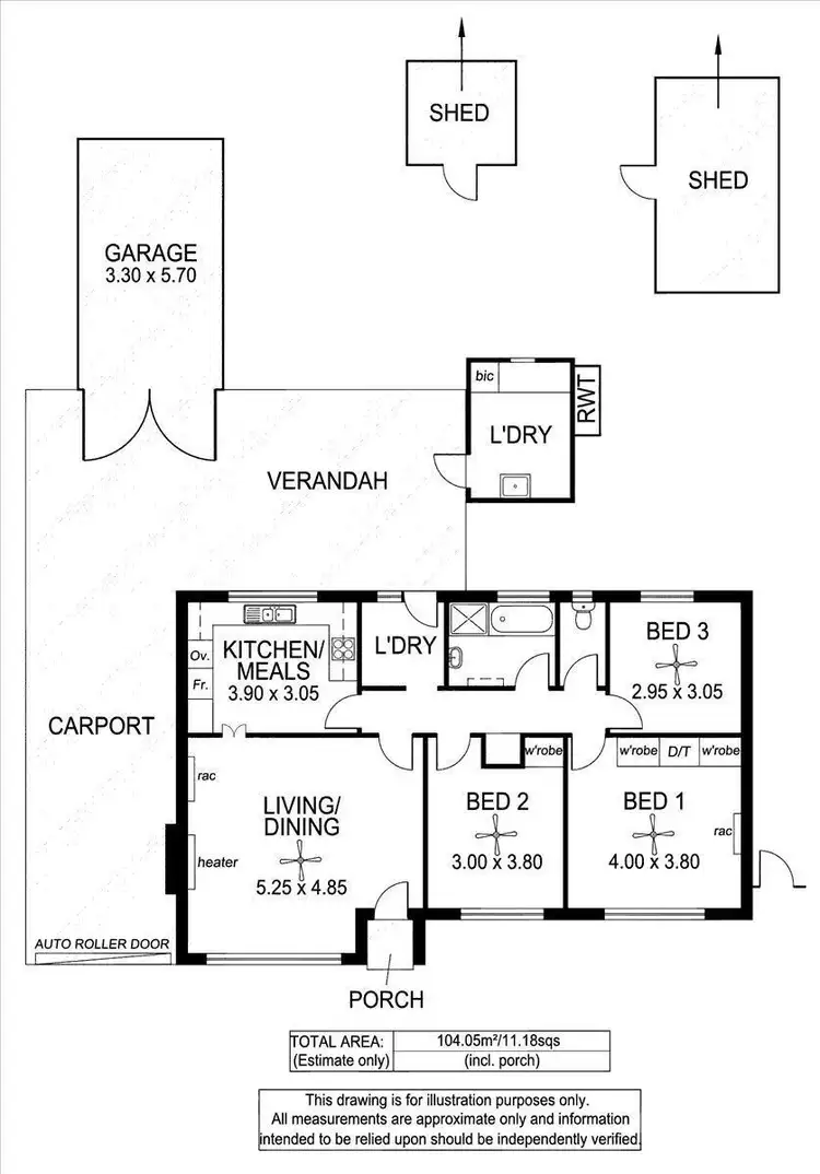 Floorplan of Homely house listing, 31 Railway Terrace, Warradale SA 5046