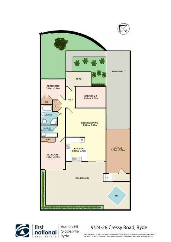 Floorplan of Homely semi-detached listing, 9/24 Cressy Road, Ryde NSW 2112