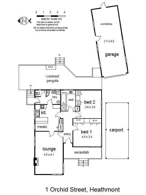 Floorplan of Homely house listing, 1 Orchid Street, Heathmont VIC 3135