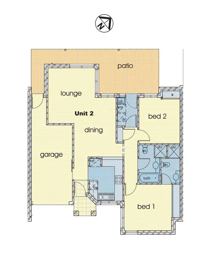 Floorplan of Homely villa listing, 2/323 Blaxland Road, Ryde NSW 2112