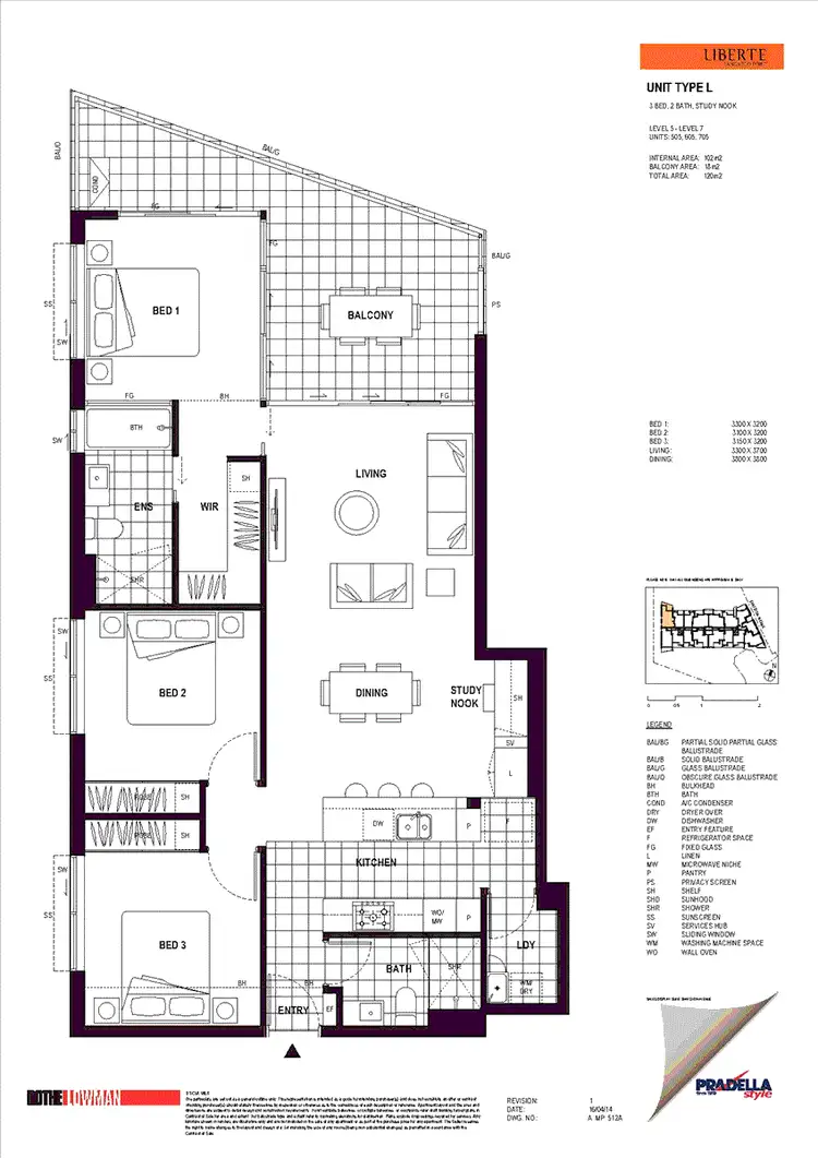 Floorplan of Homely apartment listing, 705/50 Connor Street, Kangaroo Point QLD 4169
