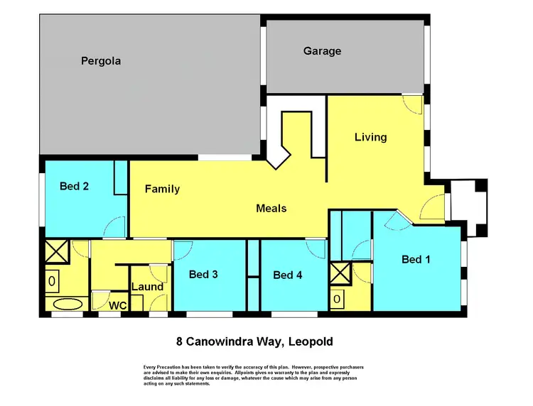 Floorplan of Homely house listing, 8 Canowindra Way, Leopold VIC 3224