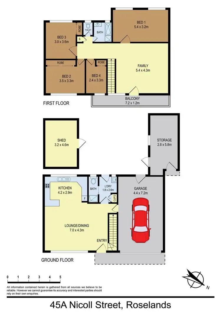 Floorplan of Homely house listing, 45A Nicoll Street, Roselands NSW 2196