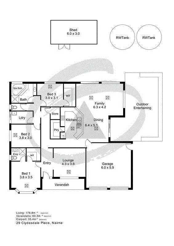 Floorplan of Homely house listing, 29 Clydesdale Place, Nairne SA 5252