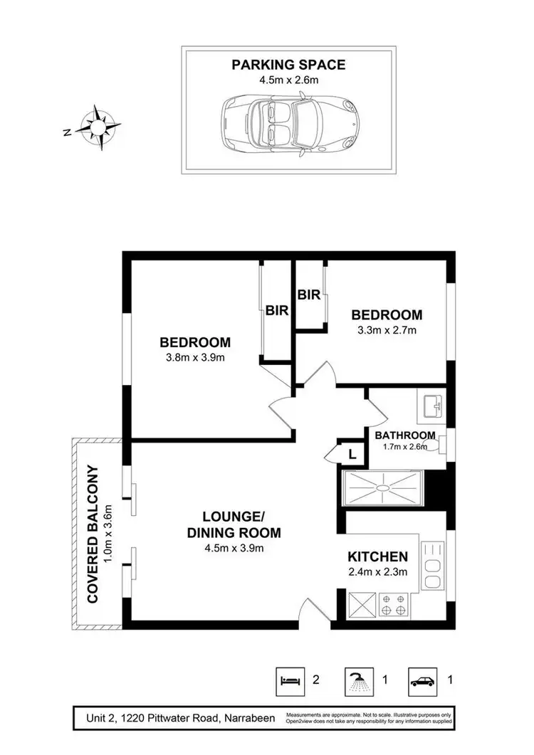 Floorplan of Homely apartment listing, 2/1220 Pittwater Road, Narrabeen NSW 2101