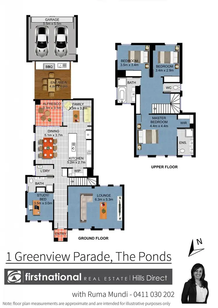 Floorplan of Homely house listing, 1 Greenview Parade, The Ponds NSW 2769