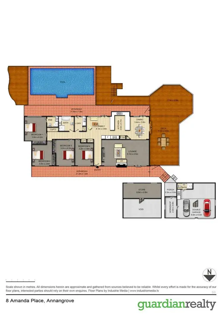 Floorplan of Homely house listing, 8 Amanda Place, Annangrove NSW 2156