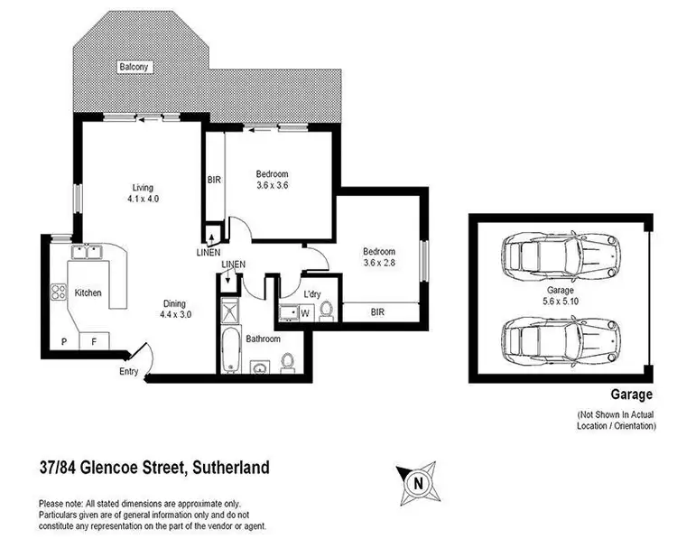 Floorplan of Homely apartment listing, 37/84-88 Glencoe Street, Sutherland NSW 2232