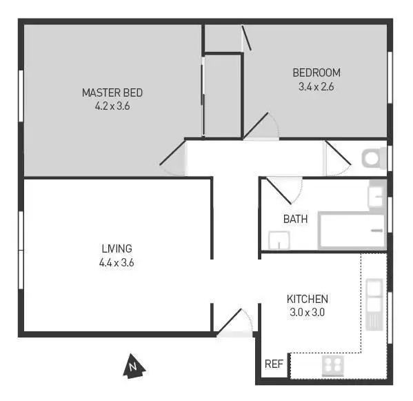 Floorplan of Homely apartment listing, 8/5 Empire Street, Footscray VIC 3011