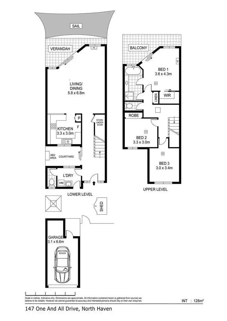 Floorplan of Homely townhouse listing, 147 One and All Drive, North Haven SA 5018