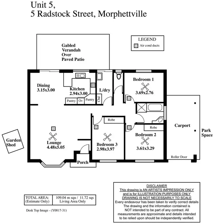 Floorplan of Homely unit listing, 5/5 Radstock Street, Morphettville SA 5043